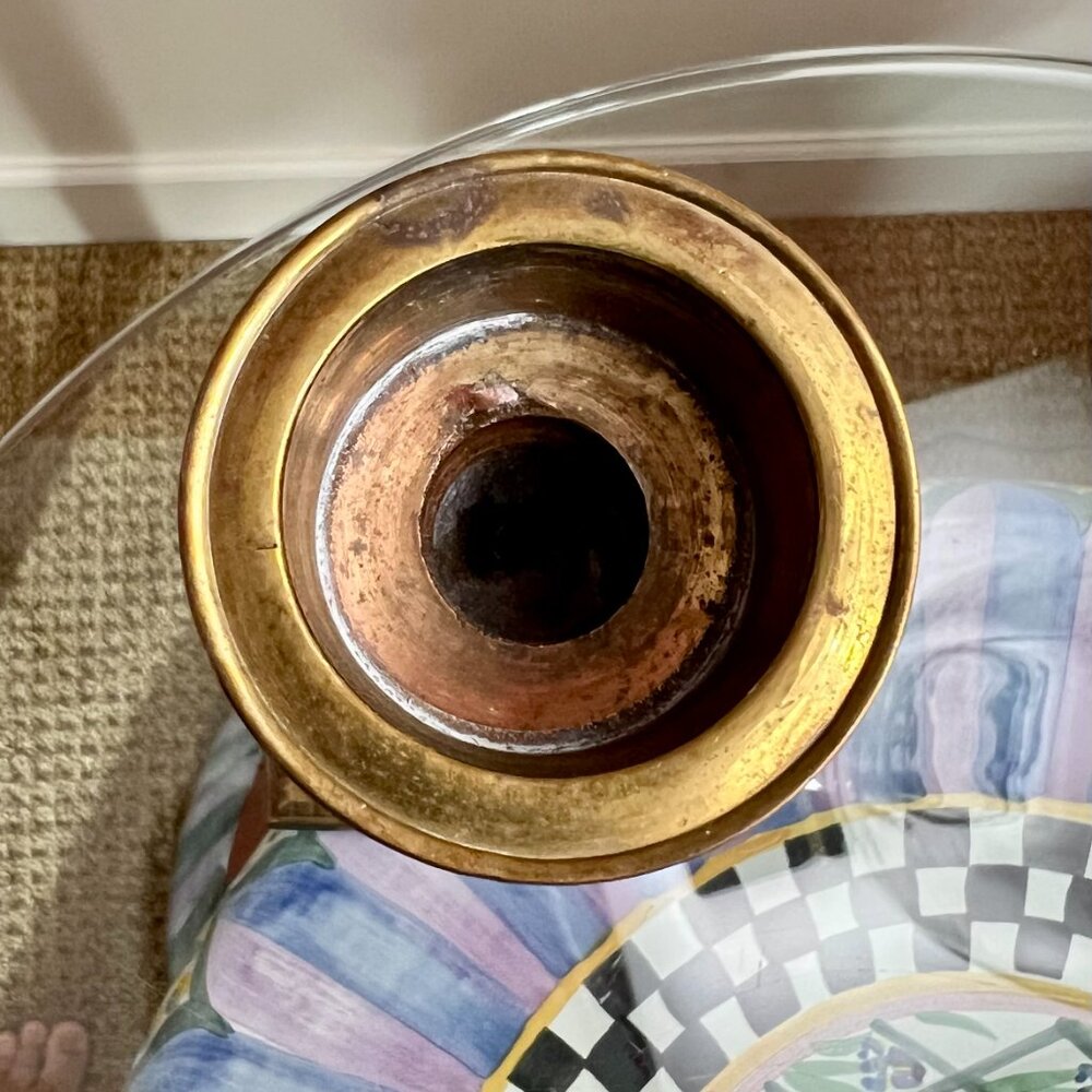 SALE! Unique Lion Head Brass Candlestick - Picture 8 of 10